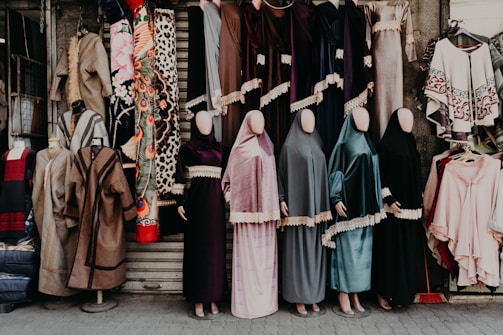 womens white and brown hijab