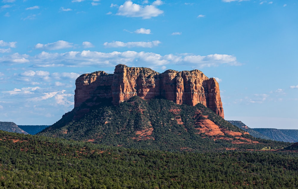 brown rocky mountain under blue sky during daytime