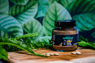 black and brown labeled bottle