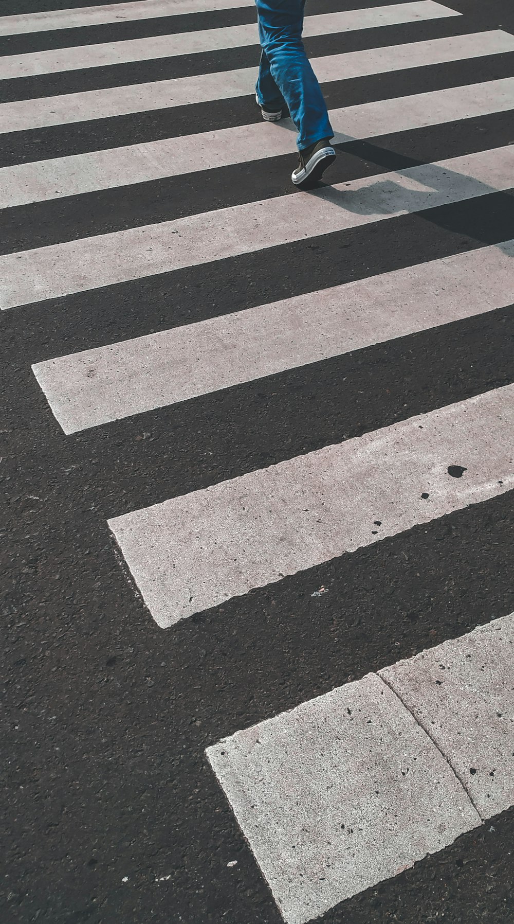 black and white pedestrian lane