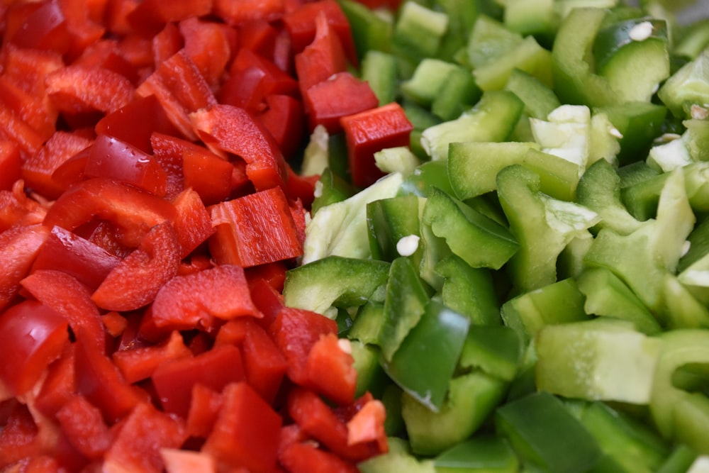 sliced carrots and green vegetable