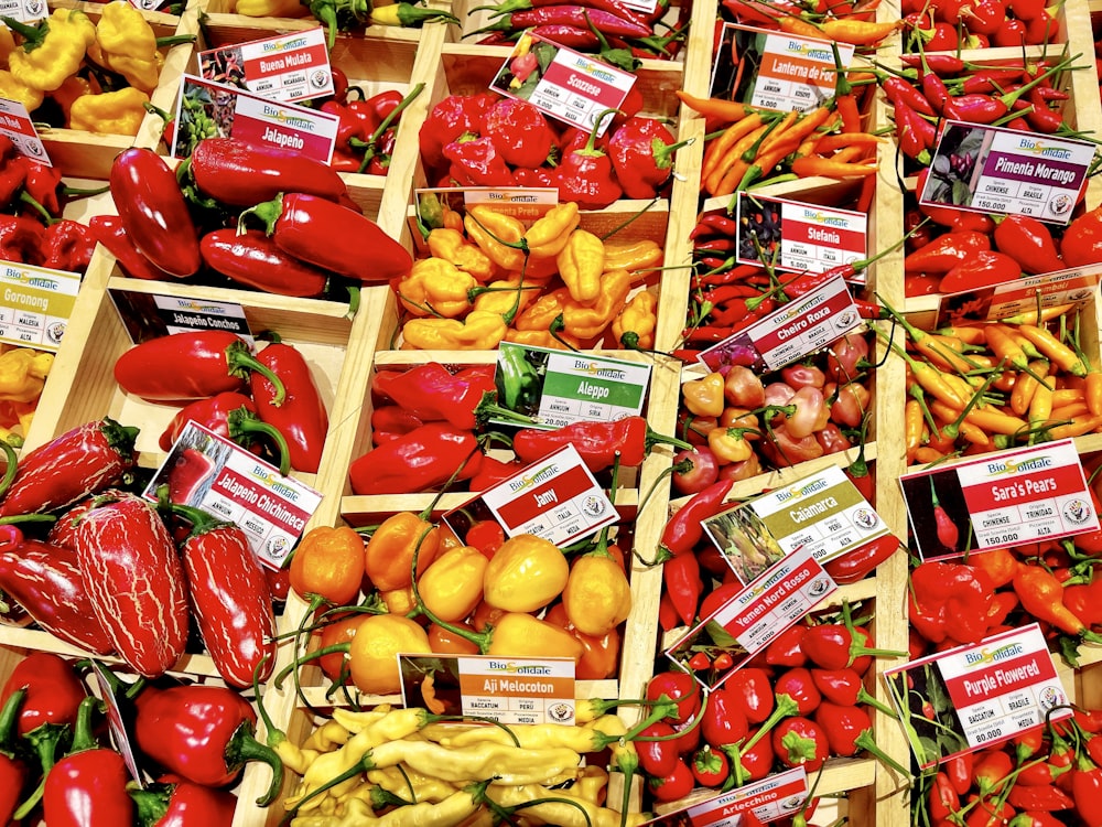 red and yellow bell peppers