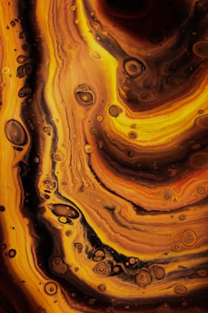 yellow and brown abstract painting
