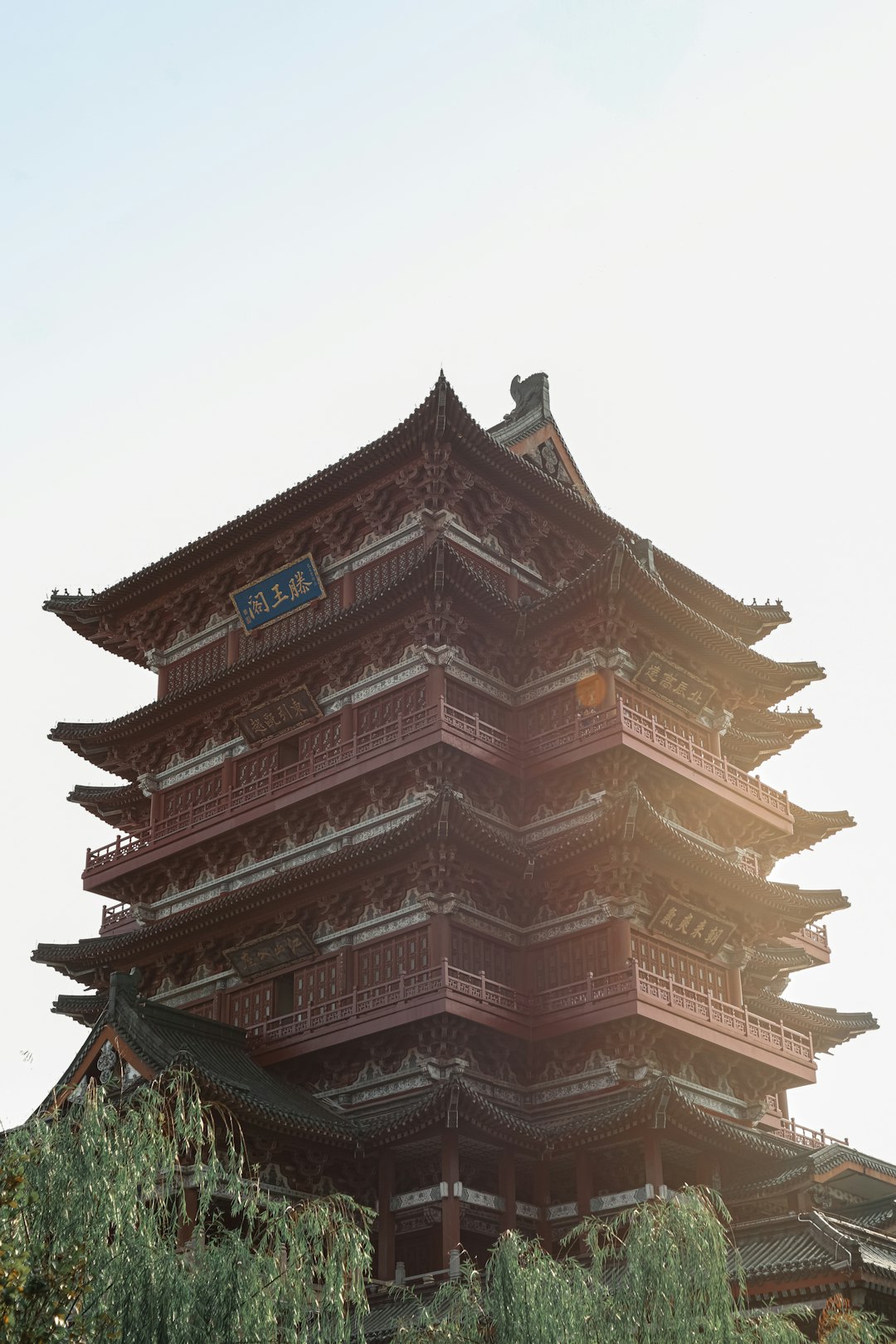 brown and black temple under white sky during daytime