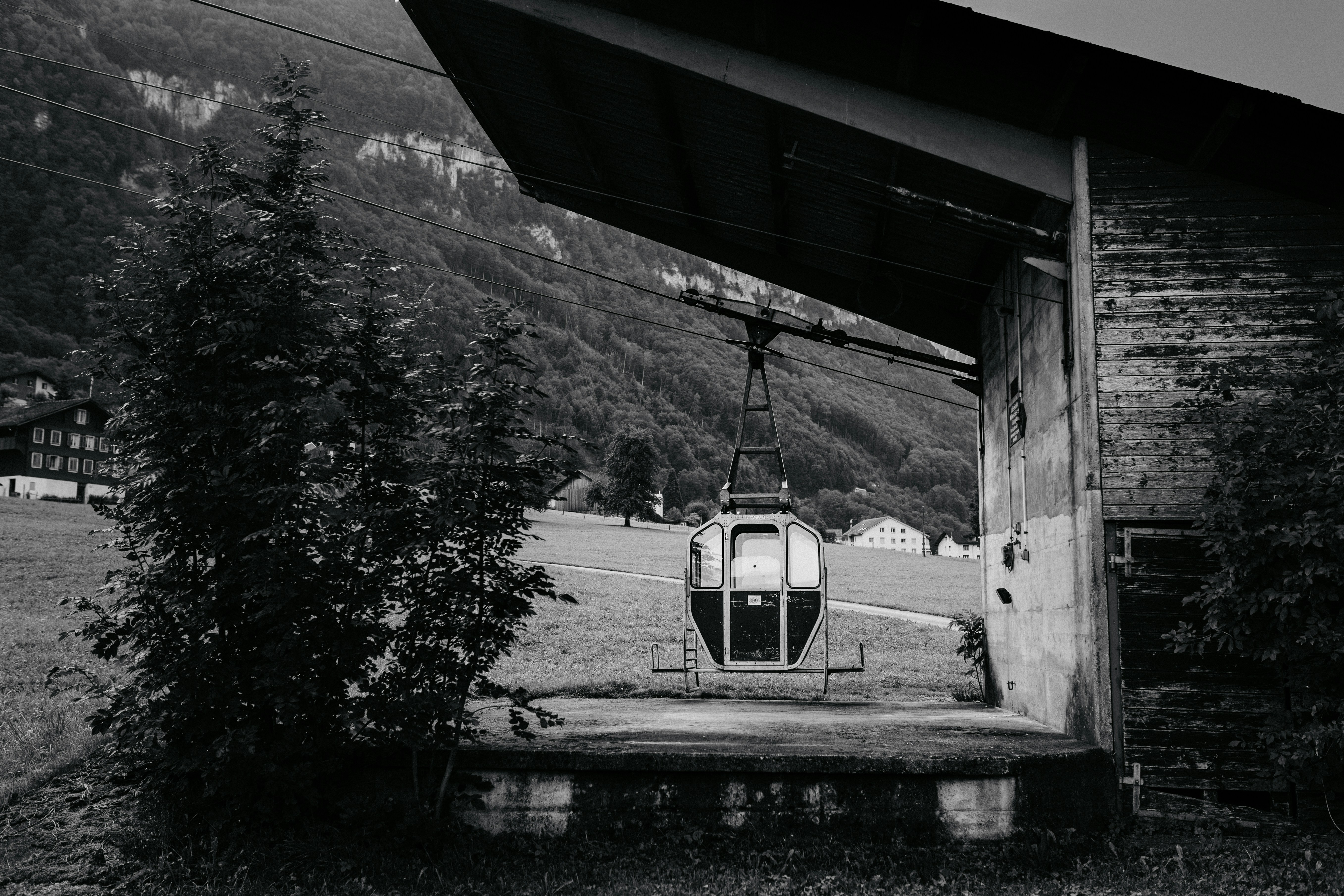 grayscale photo of a black and white basketball hoop