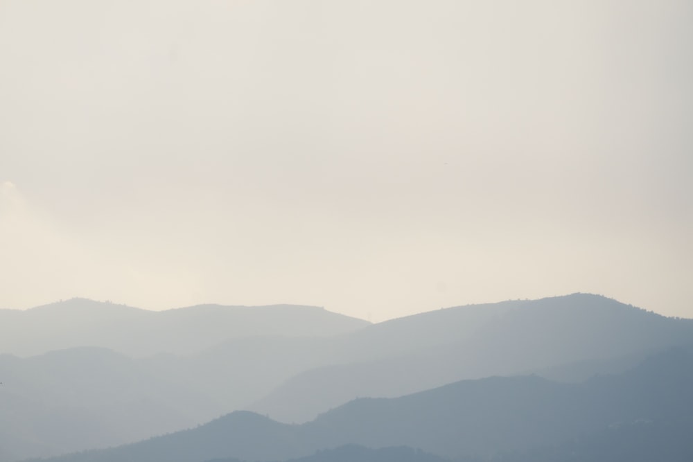 silhouette of mountains during daytime