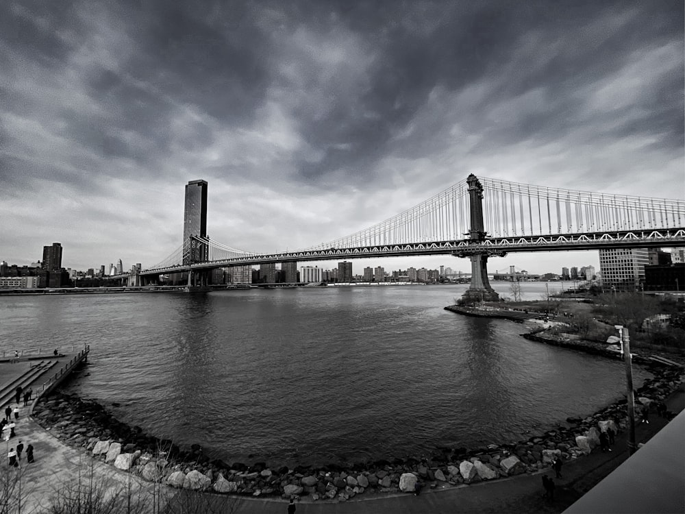 bridge over water under blue sky