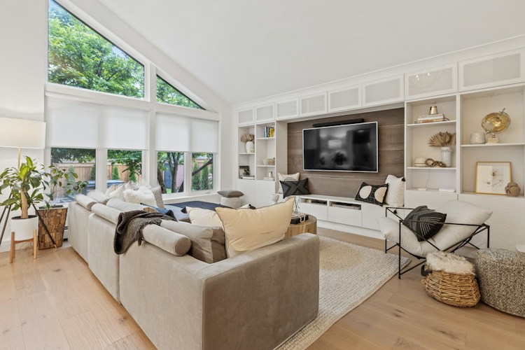 Custom built-in cabinetry and shelving