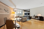 brown wooden table and chairs