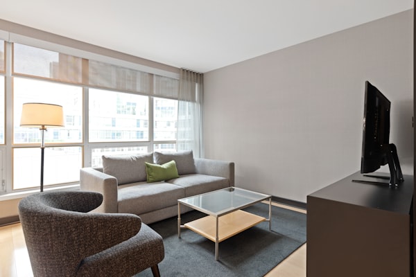 Comfortable bedroom with pillow-top mattress