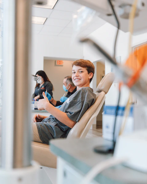 Child at the dentist