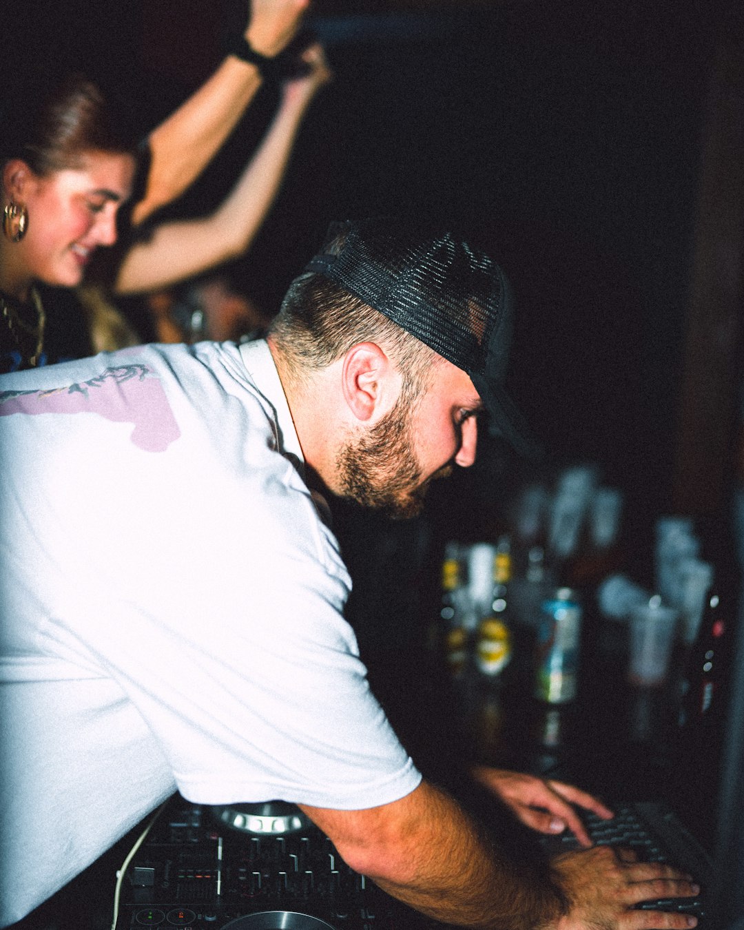 man in white t-shirt