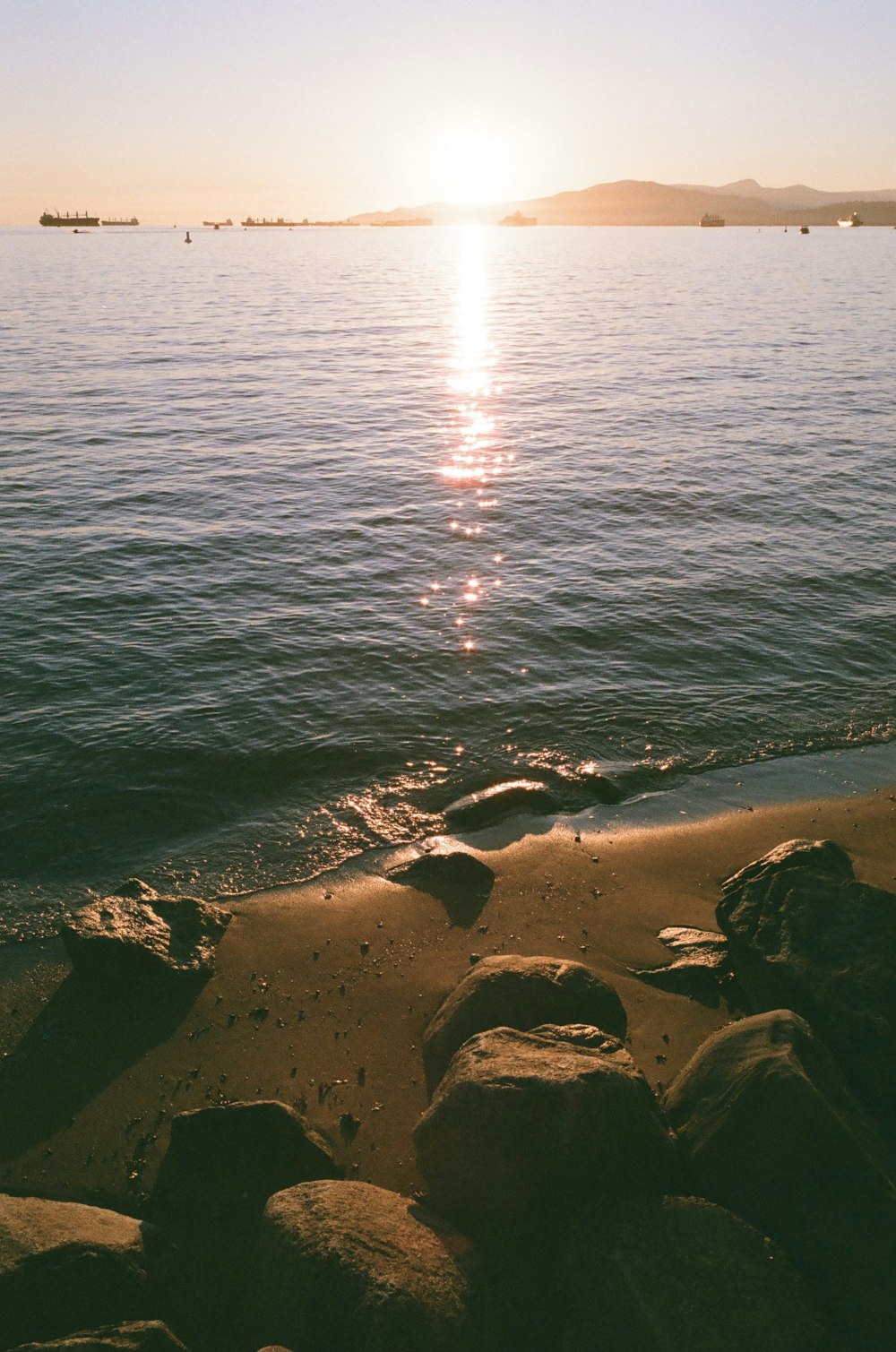 brown rocks on seashore during daytime