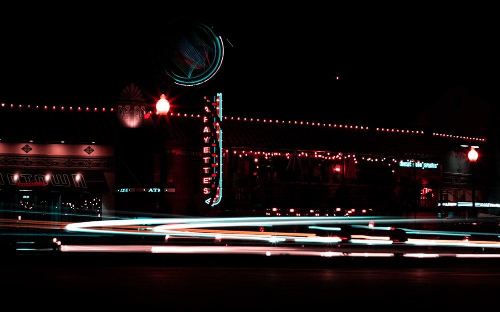 time lapse photography of cars on road during night time