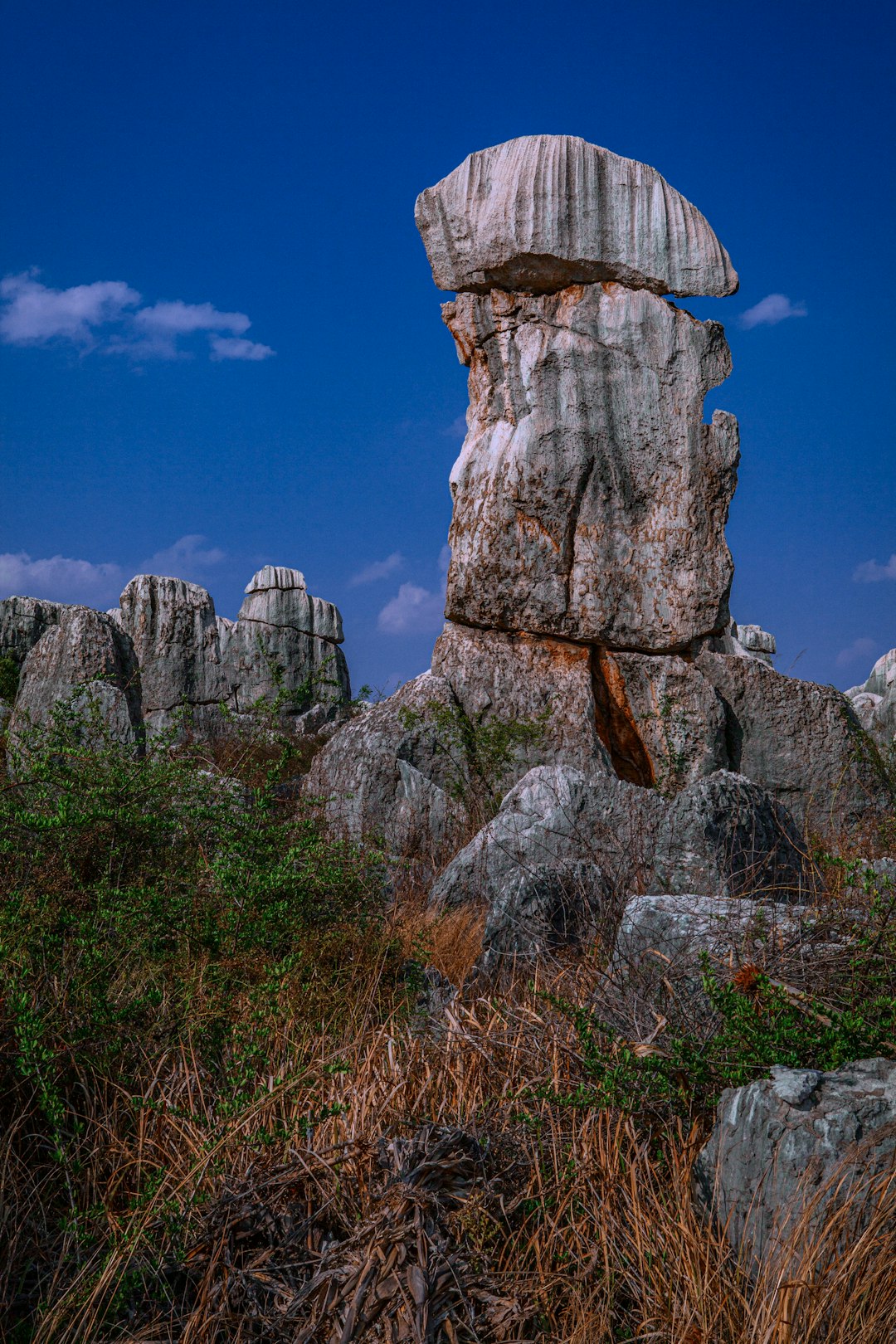 gray rock formation under blue sky during daytime