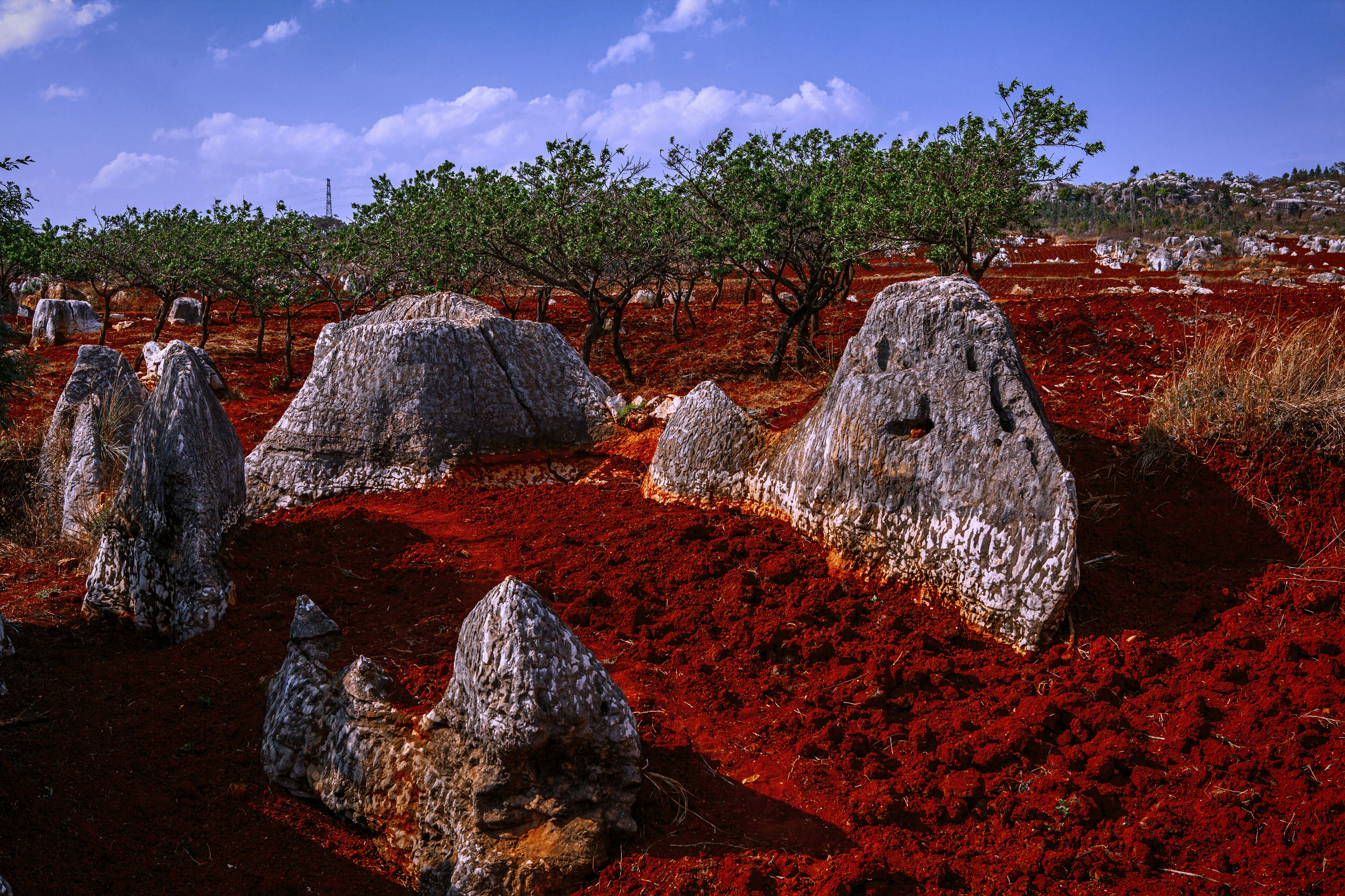 brown rock formation under blue sky during daytime