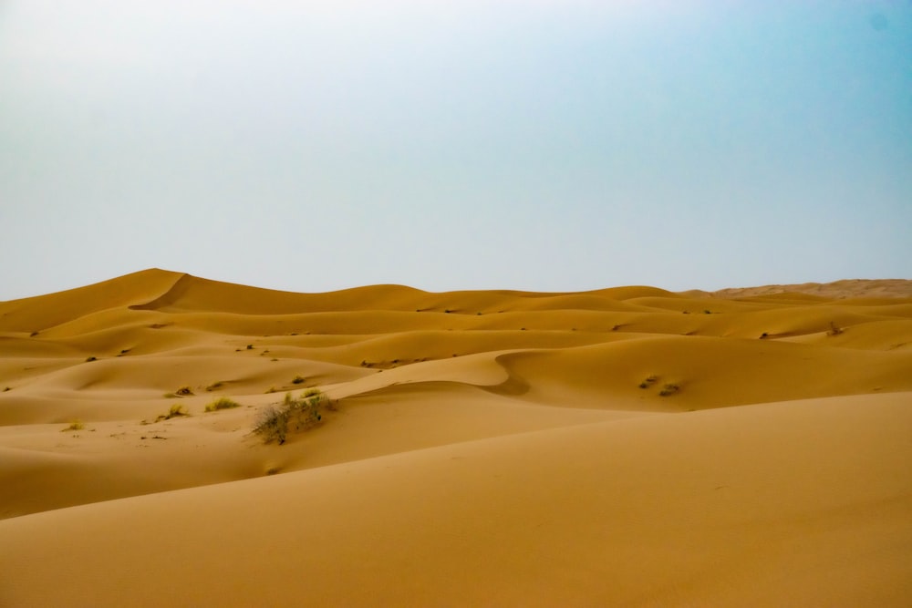 sable brun sous le ciel bleu pendant la journée