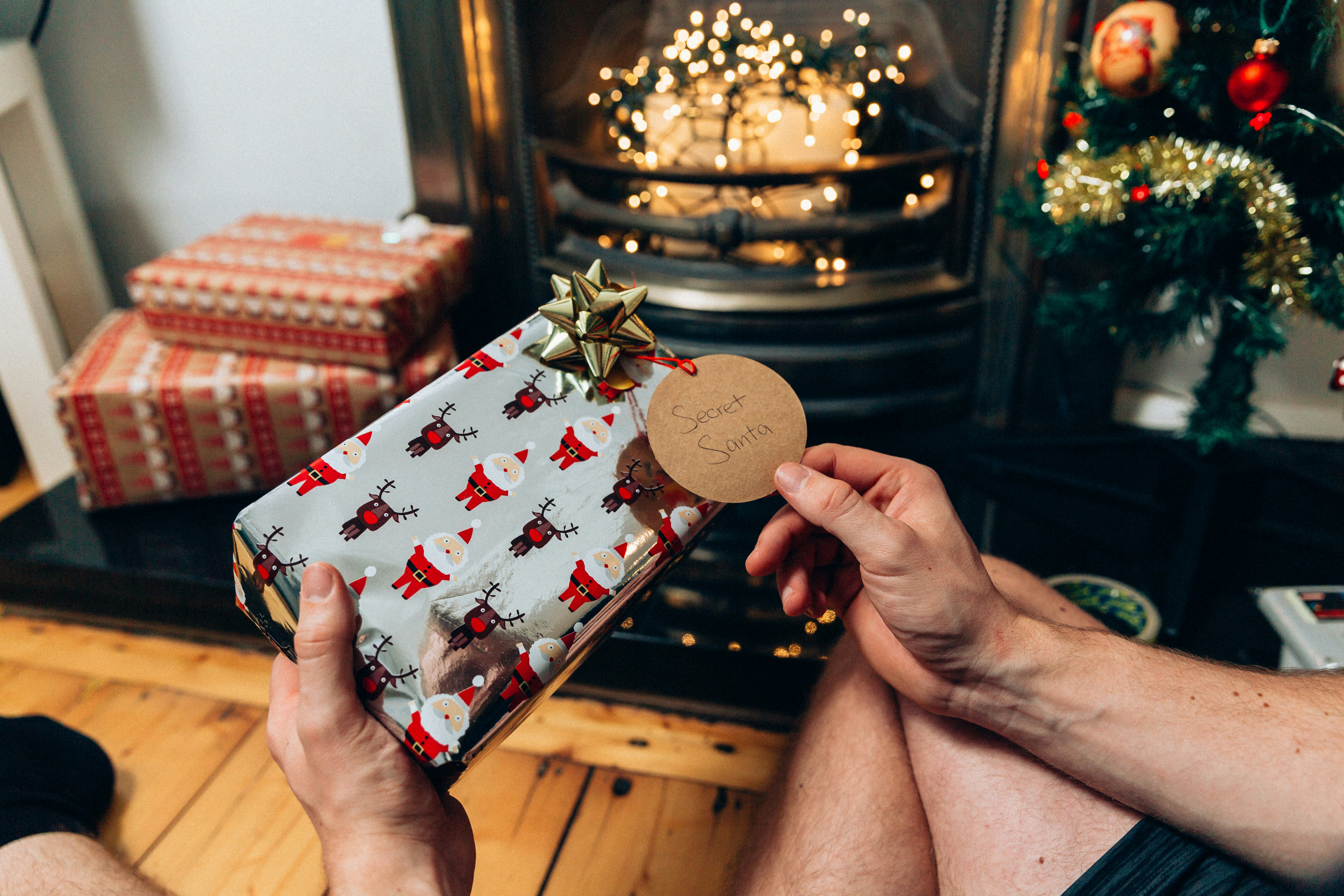A photo of a secret Santa gift box from The Retro Store - theretro.co.uk 🎧