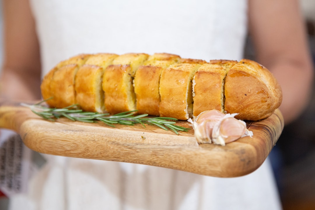 bread on brown wooden chopping board