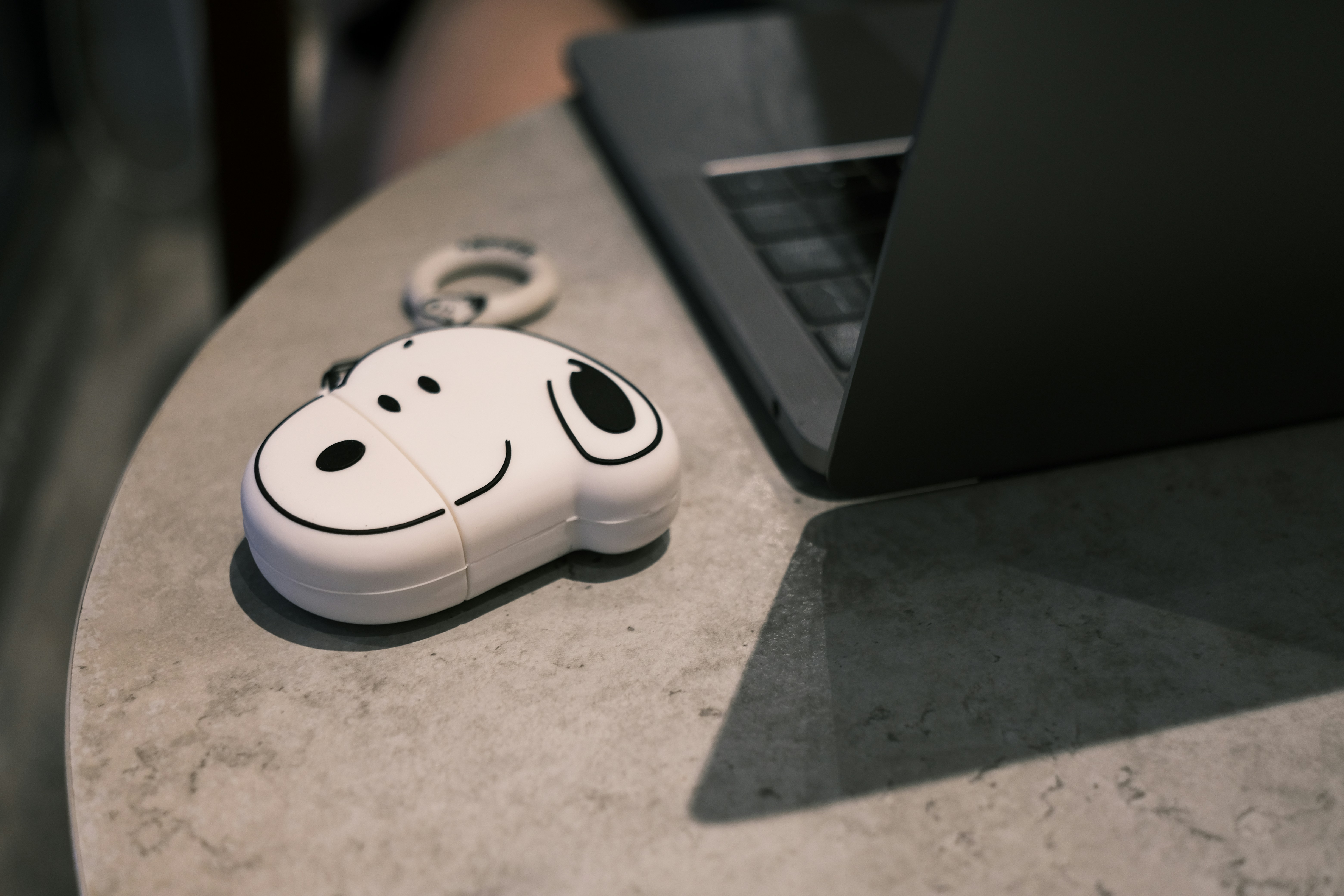 white and black dice on gray table