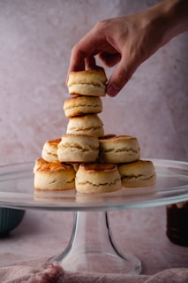 Fluffy lemonade scones on tray