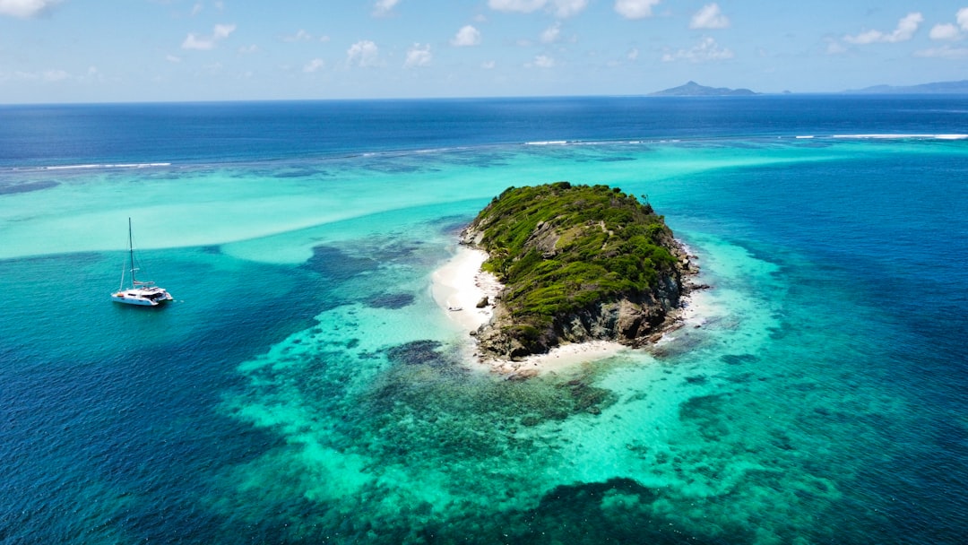 green and brown rock formation on blue sea water during daytime