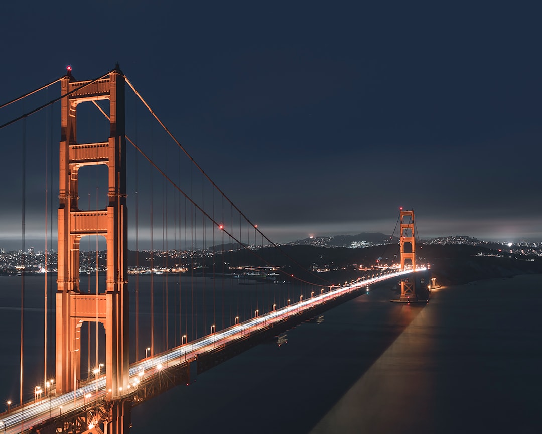 golden gate bridge during night time