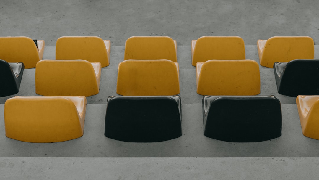 yellow and black chairs on white floor