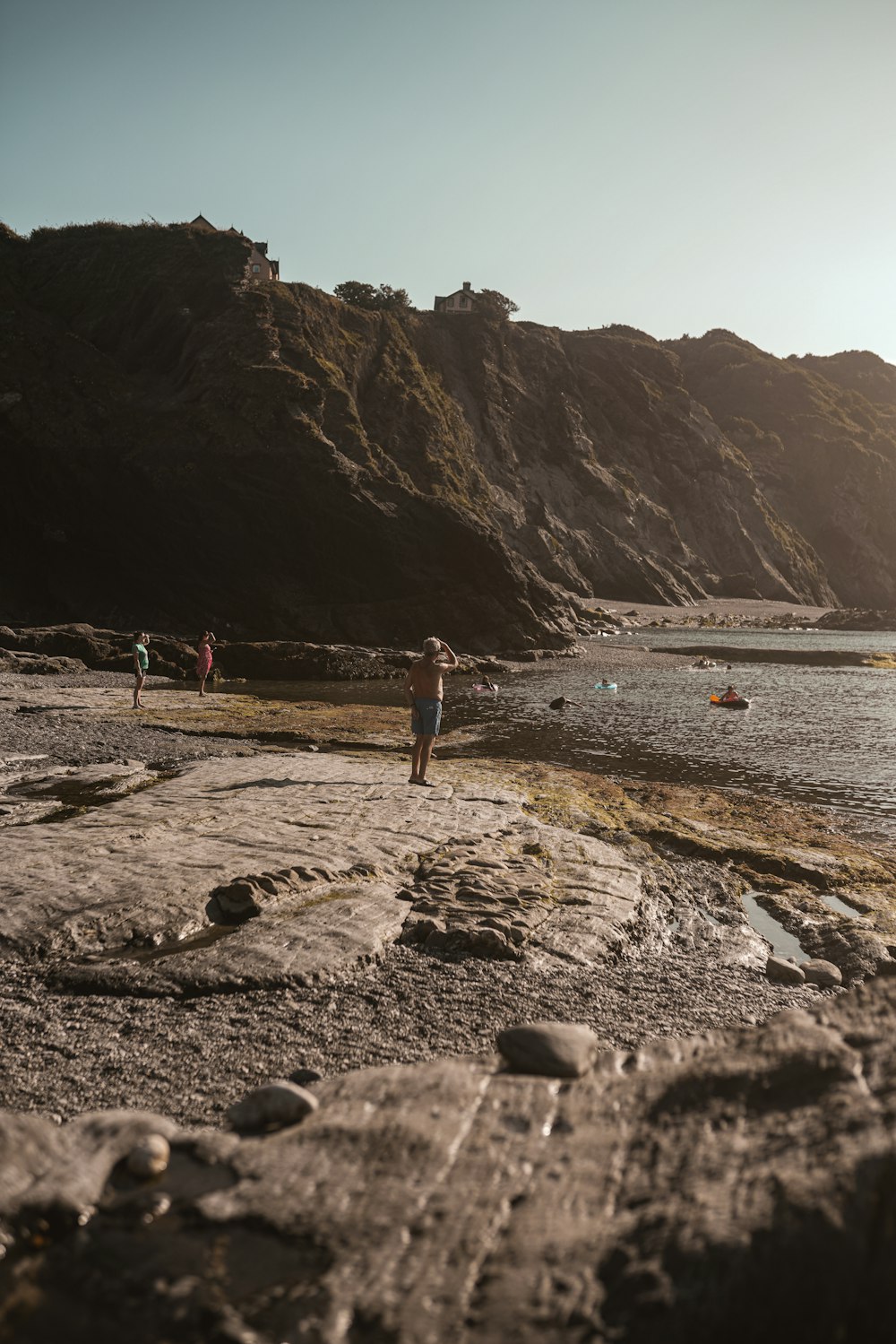 people on beach during daytime