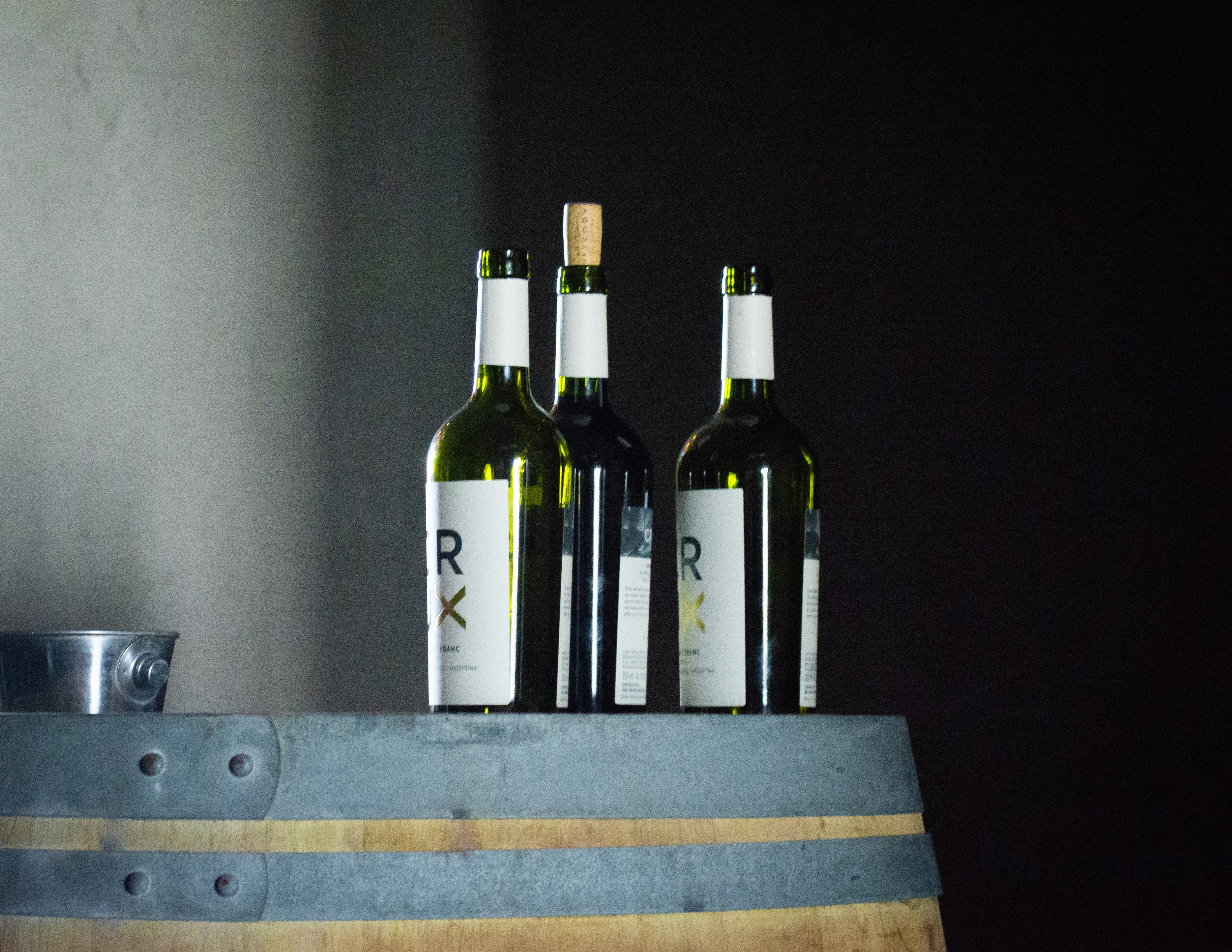 Bottles of different spirits