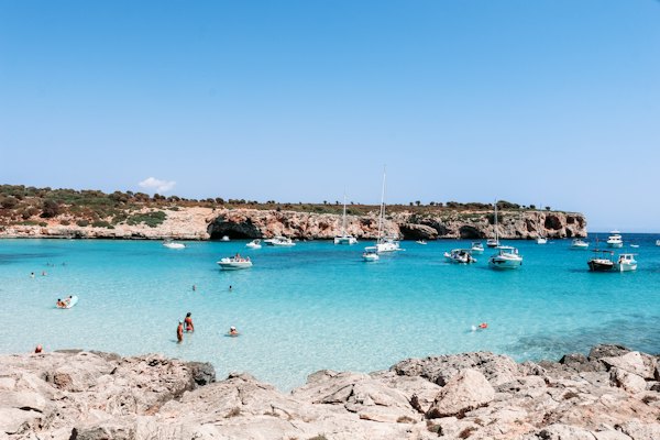 People swimming on beach during daytime — Mallorca, Spain