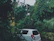 A private vehicle parked by a tropical roadside with lush greenery in Costa Rica.