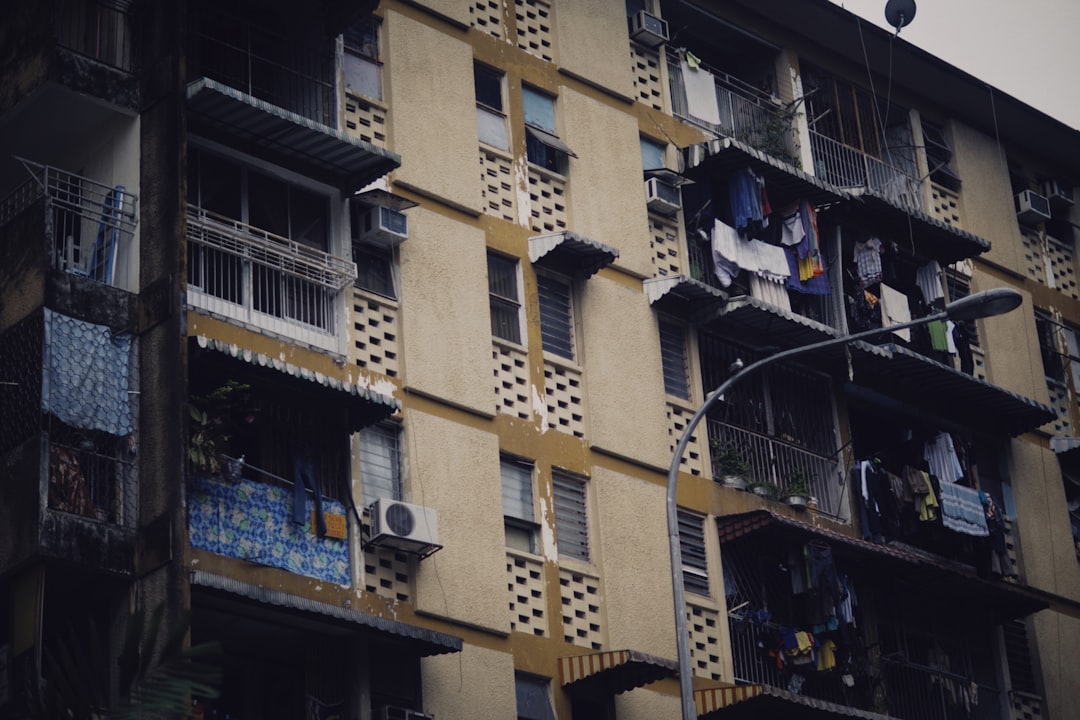 yellow and white concrete building