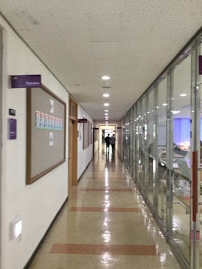 A welcoming office space with students engaged in science and robotics projects.