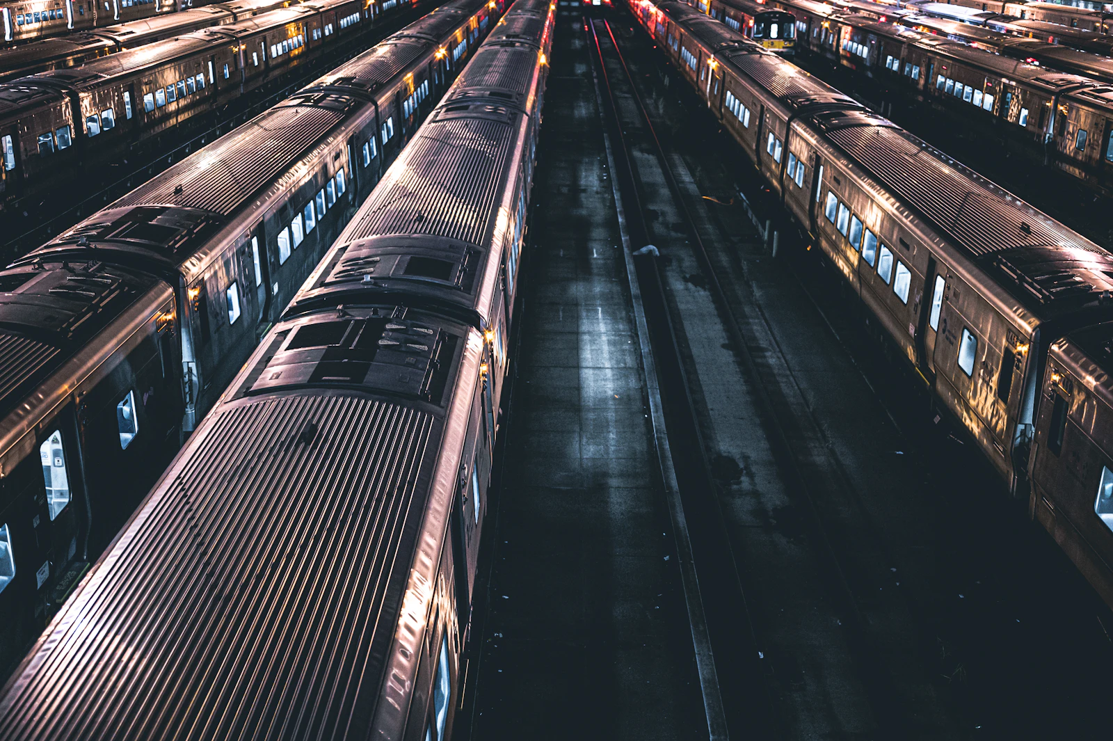 Parc ferroviaire vue aérienne