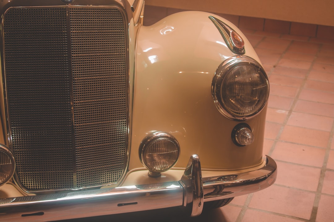 yellow and silver vintage car