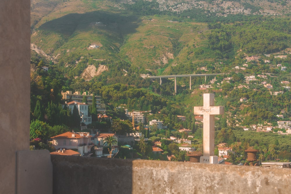 white cross on top of the building