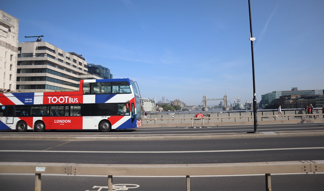 red and white bus on road during daytime