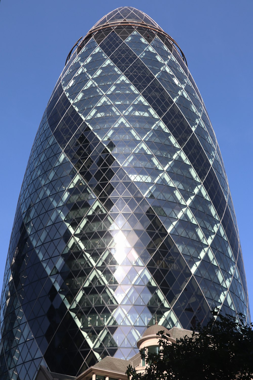 black and white glass building