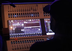 black and white audio mixer