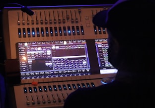 black and white audio mixer