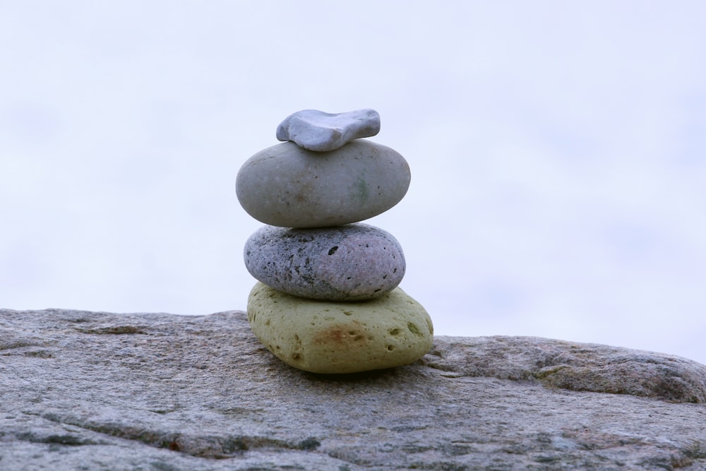 gray stone on gray rock