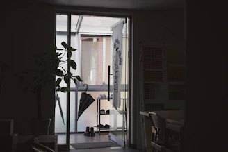 white and black floral window curtain