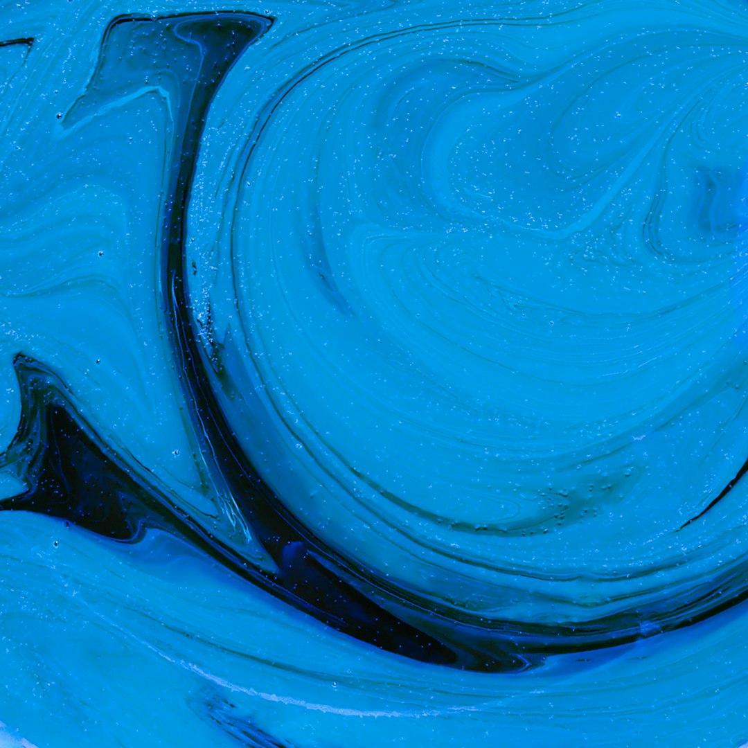 blue and black abstract painting