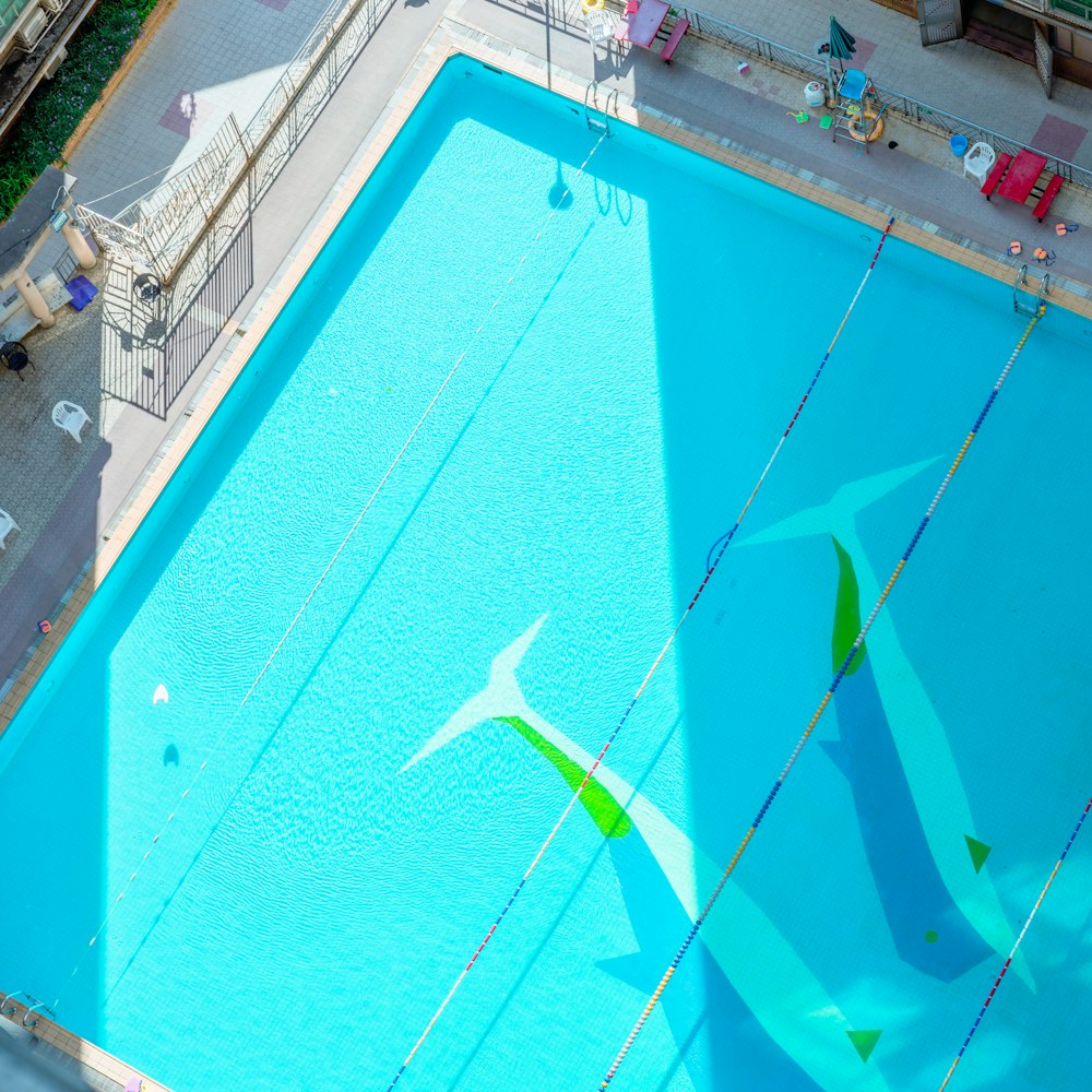 aerial view of swimming pool during daytime