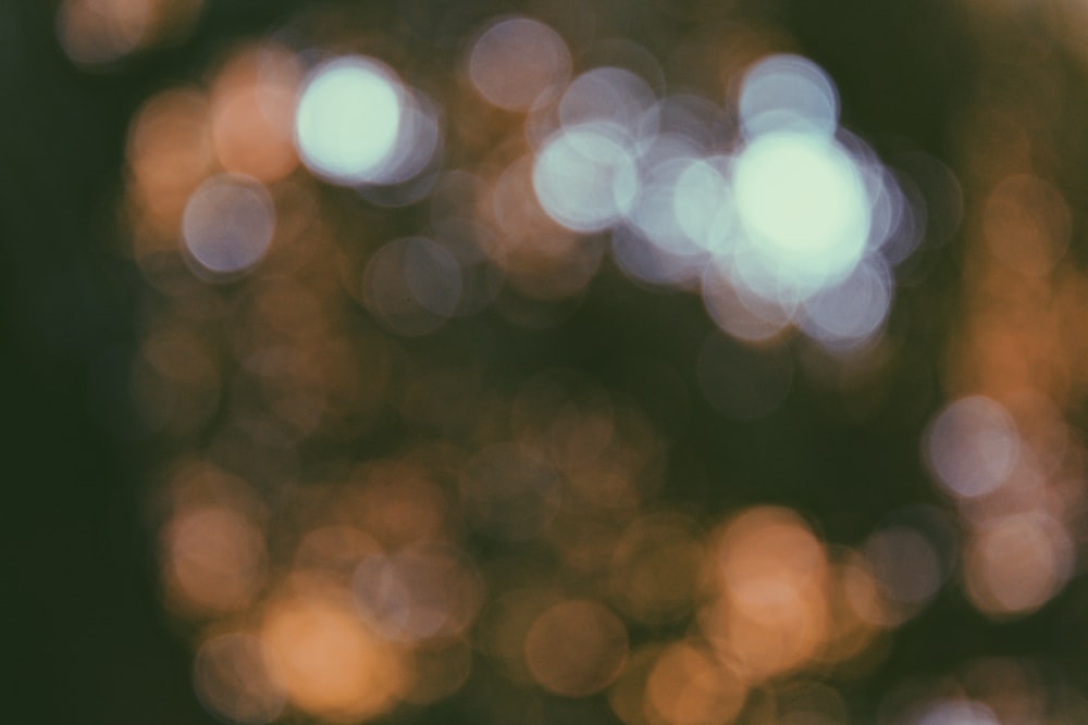 white and yellow bokeh lights