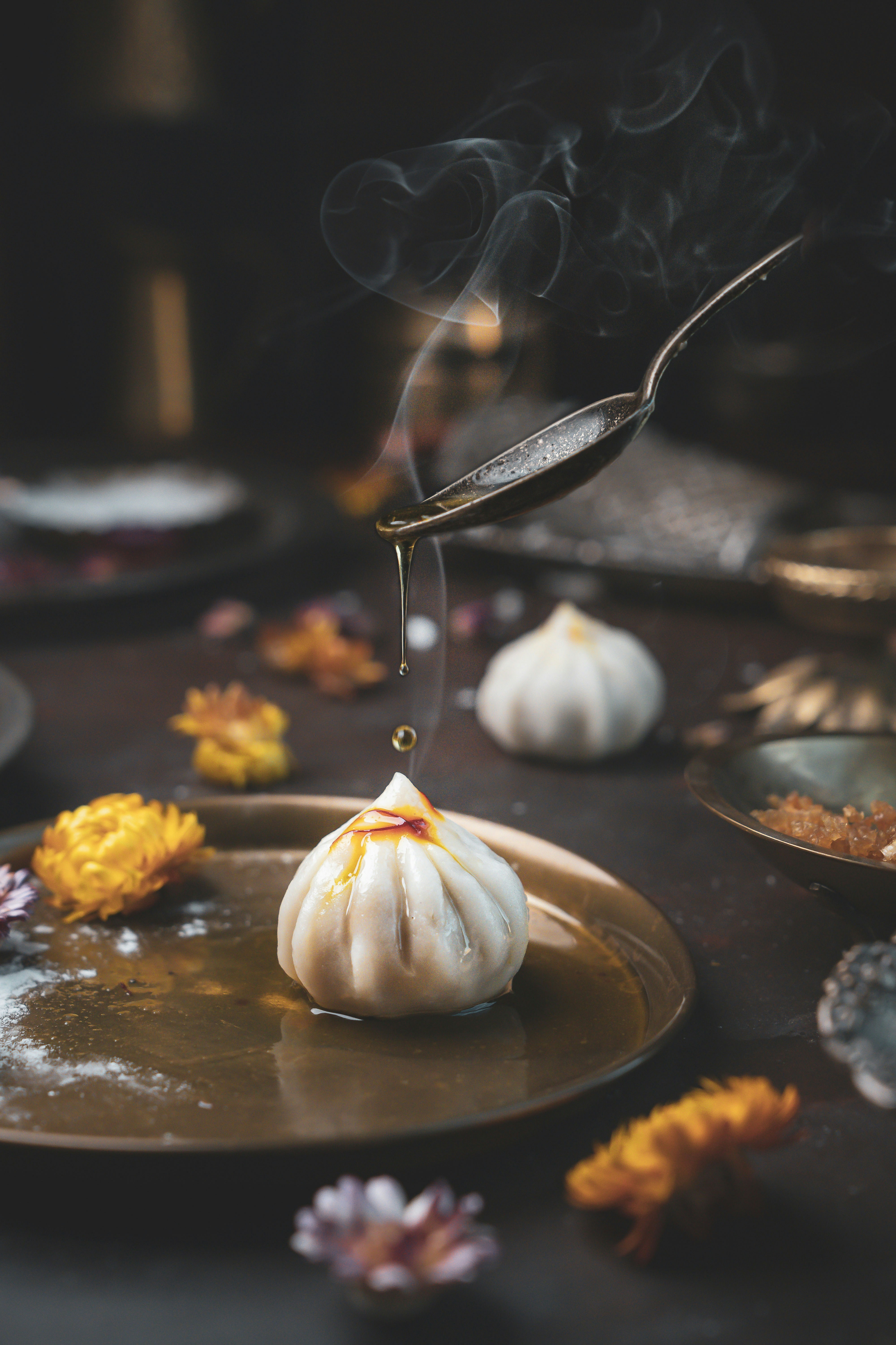 white and yellow pumpkin on brown wooden table