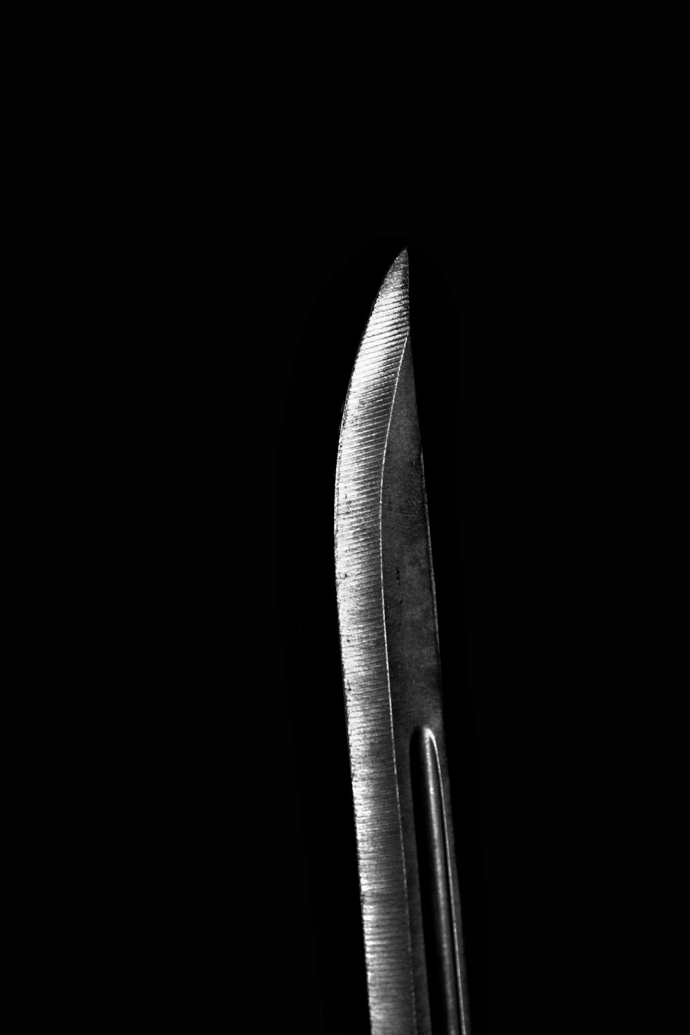 black and silver knife illustration
