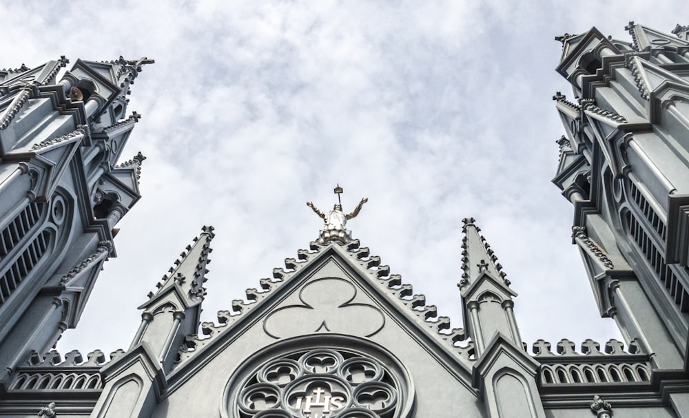 white and gray concrete church under white clouds during daytime