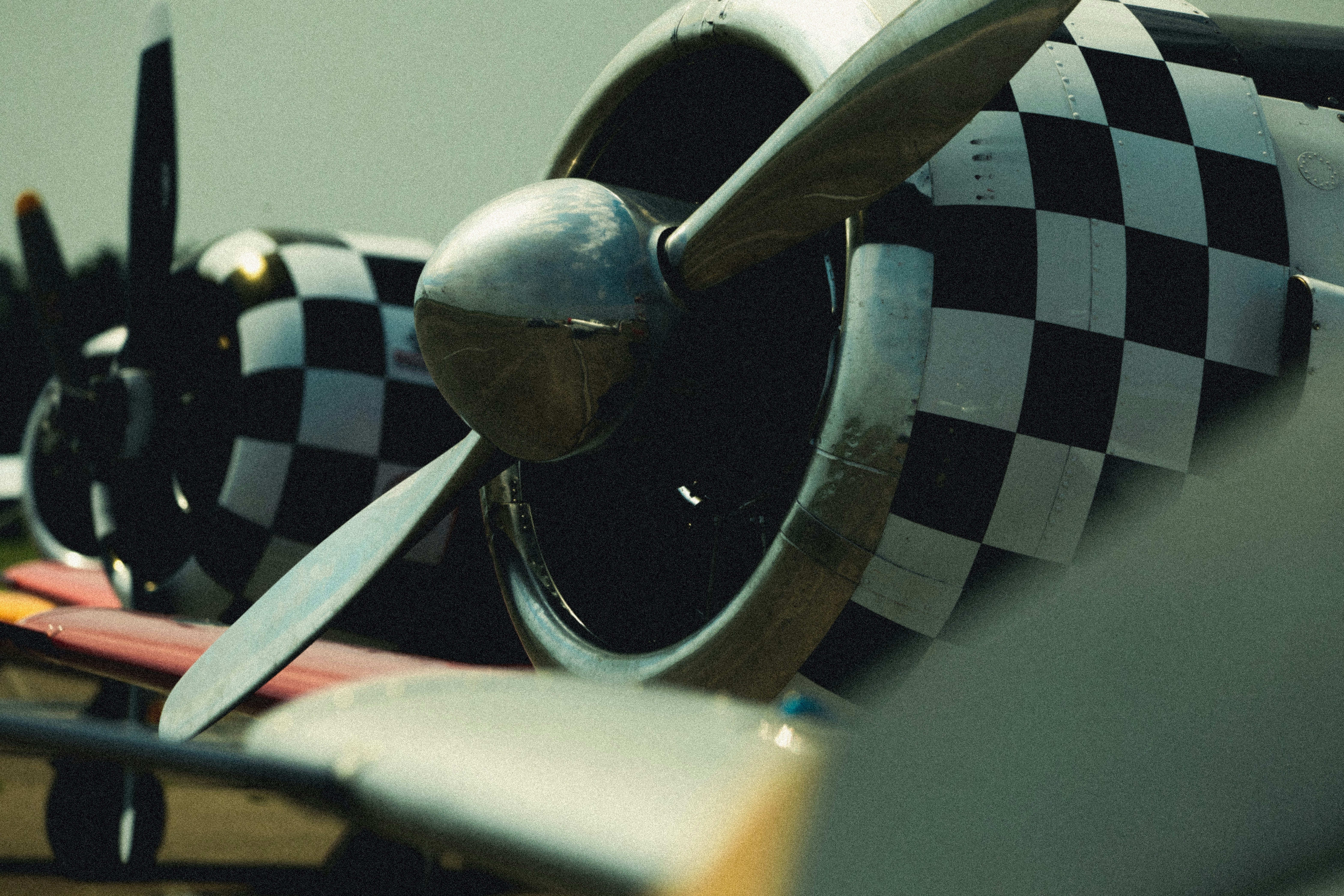 white and black checked ceramic mug